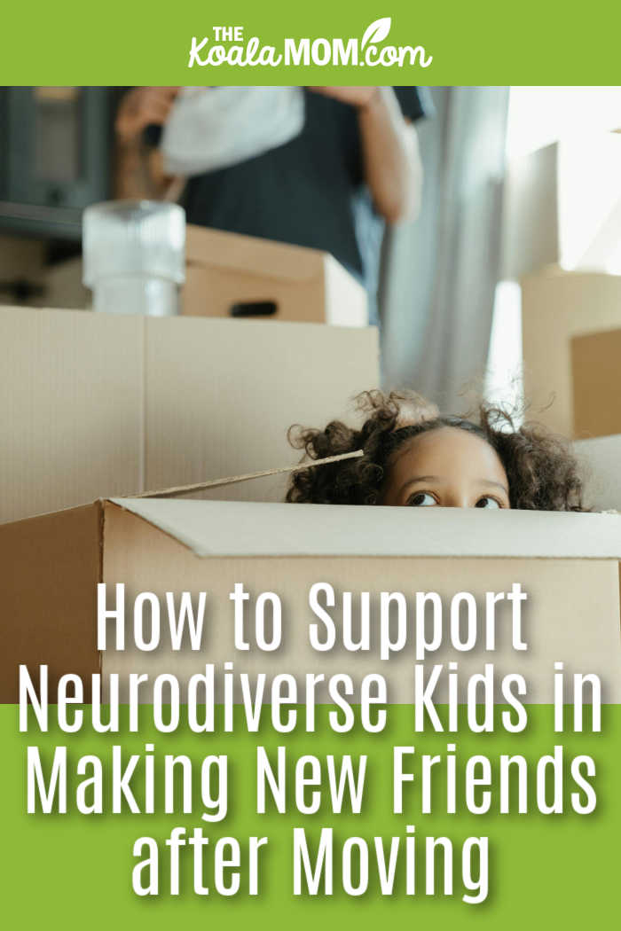 How to Support Neurodiverse Kids in Making New Friends after Moving. Photo of a girl peeking out of a moving box by cottonbro studio via Pexels.