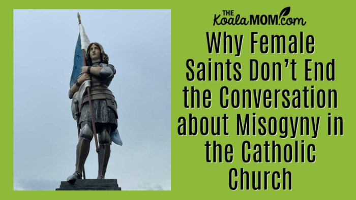 Why Female Saints Don’t End the Conversation About Misogyny in the Church. Photo of statue of Joan of Arc against a blue sky background by Relaxing Journeys via Pexels.