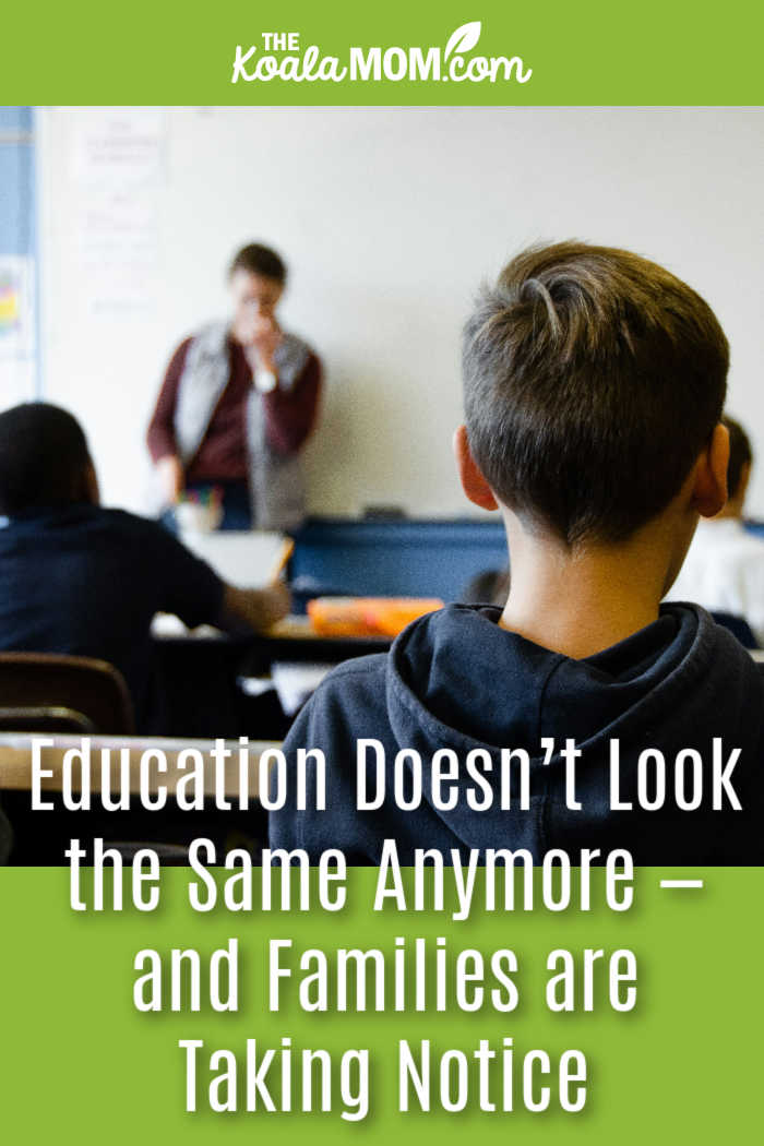 Education Doesn’t Look the Same Anymore — and Families are Taking Notice. Photo of the back of students' heads by Taylor Flowe via Unsplash.