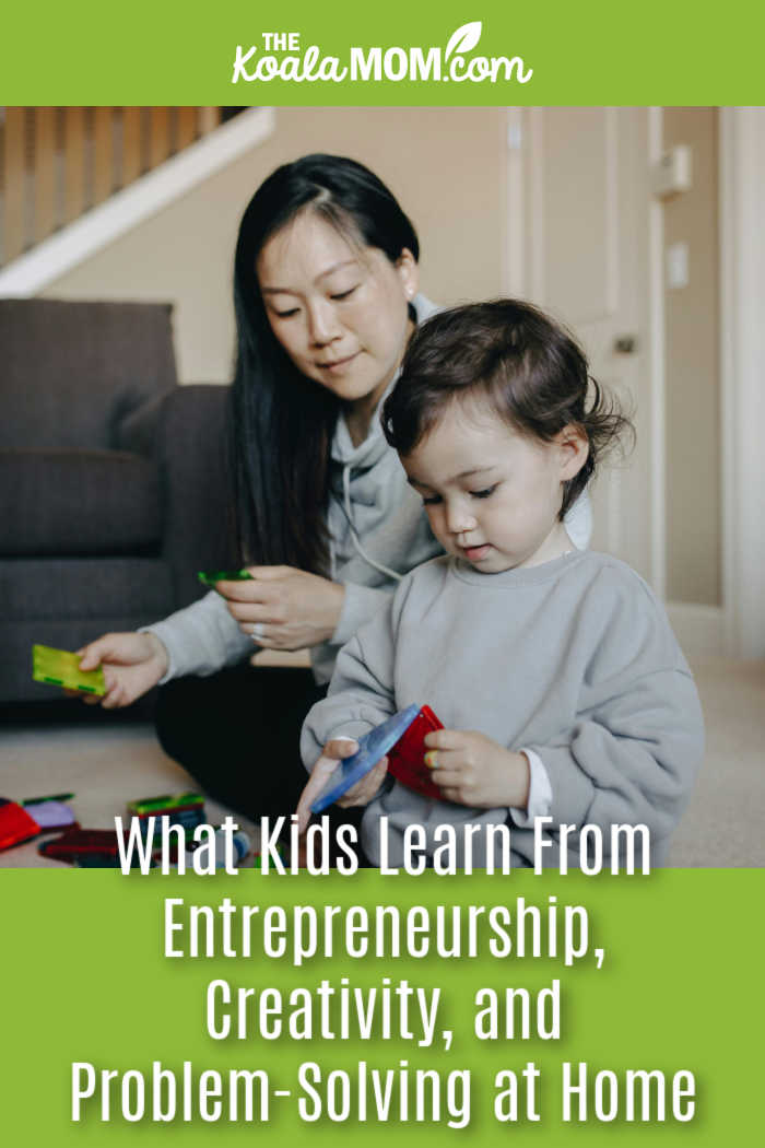 What Kids Learn From Entrepreneurship, Creativity, and Problem-Solving at Home. Photo of mom and son playing together by PNW Production via Pexels.