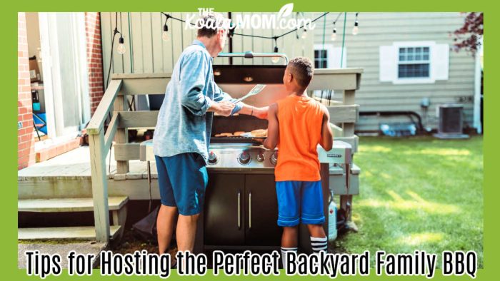 Tips for Hosting the Perfect Backyard Family BBQ. Photo of dad and son standing at BBQ by RDNE Stock project via Pexels.