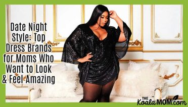 Date Night Style: Top Dress Brands for Moms Who Want to Look & Feel Amazing. Photo of plus-sized black woman wearing cute black dress by Ellaé Lisqué.