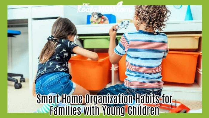 Smart Home Organization Habits for Families with Young Children. Photo of kids playing in front of toy bins by Kindel Media via Pexels.