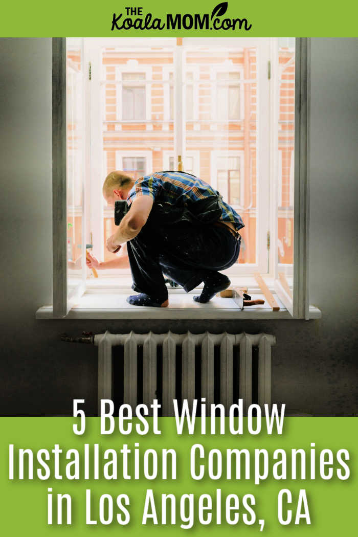 5 Best Window Installation Companies in Los Angeles. Photo of man sitting in window box, above white radiator, fixing windows, by Ksenia Chernaya via Pexels.